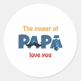 Pappa makt runt klistermärke