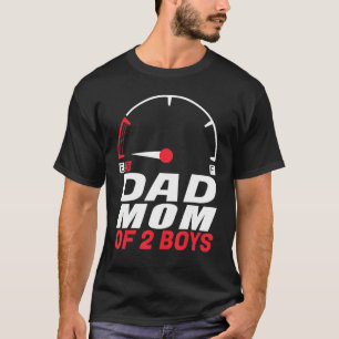 Pappa Mamma 2 pojkar från Son Fars dag Mor T Shirt