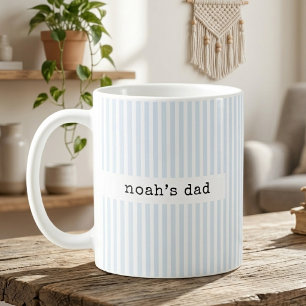 Pappa Mamma Beige Ränder Pappa Baby Avslöjande A Kaffemugg