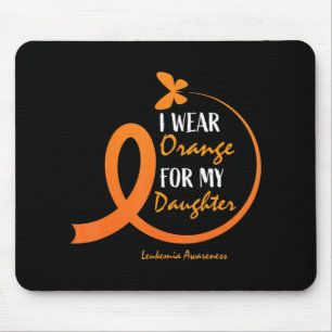 Pappa Mamma I Bära Orange för min dotter Leukemia Musmatta
