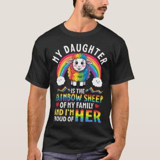 Pappa Mamma Min Dotter Är Det Regnbågsfåret JAG T Shirt