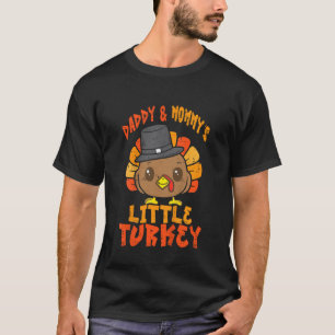 Pappa Mamma s Little Turkey Cute Thanksgiving Baby T Shirt