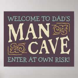 Pappa Man Cave Sign Poster