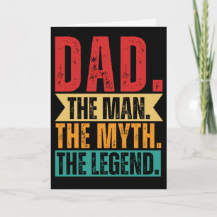 Pappa man myt legend rolig retro slitna kort