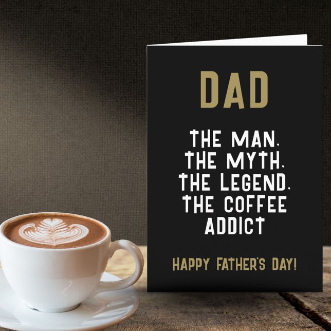 Pappa Man Myten Legend Koffeberoende Rolig  Kort (Skapare uppladdad)