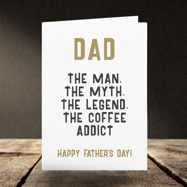 Pappa Man Myten Legend Koffeinberoende Rolig  Kort (Skapare uppladdad)