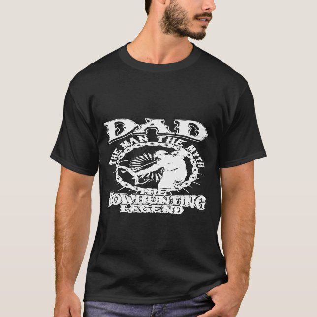 Pappa Man Myth Bowhunting Legend Archery Hunt Far T Shirt (Framsida)