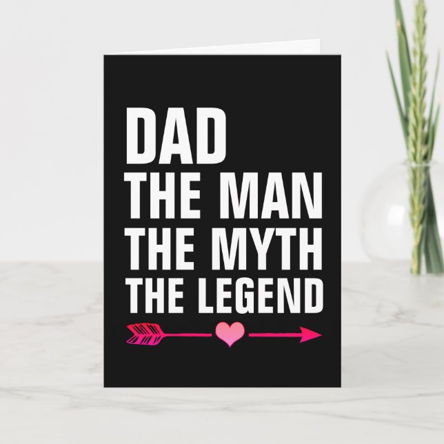 PAPPA MAN MYTH LEGEND BIRTHDAY CARD KORT (Framsida)