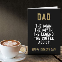 Pappa Man Myth Legend Coffee Addict Funny