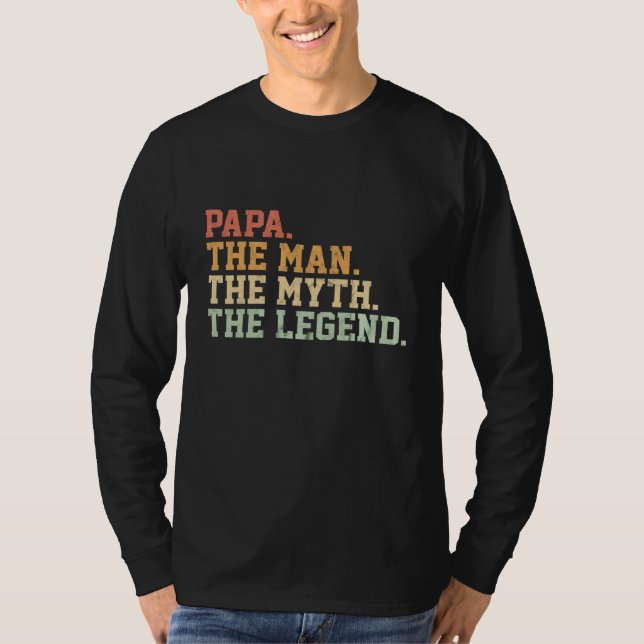 Pappa man Myth Legend for funny Far gift T Shirt (Framsida)