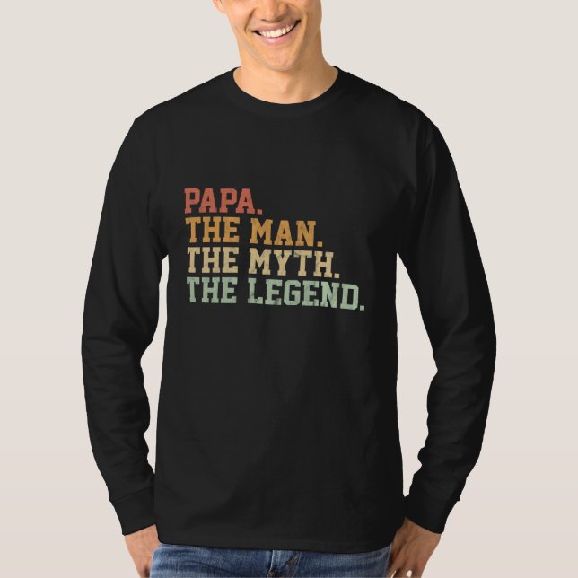 Pappa man Myth Legend for Manar Funny Far Gift T Shirt (Framsida)