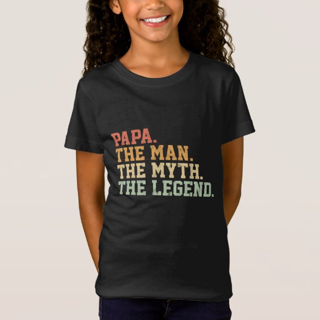 Pappa man Myth Legend for Manar Funny Far Gift T Shirt (Framsida)