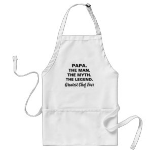 Pappa Man Myth Legend Funny Quote Chef Förkläde