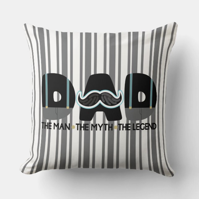 Pappa Man Myth Legend Rand Fars dag Pillow Kudde (Framsida)