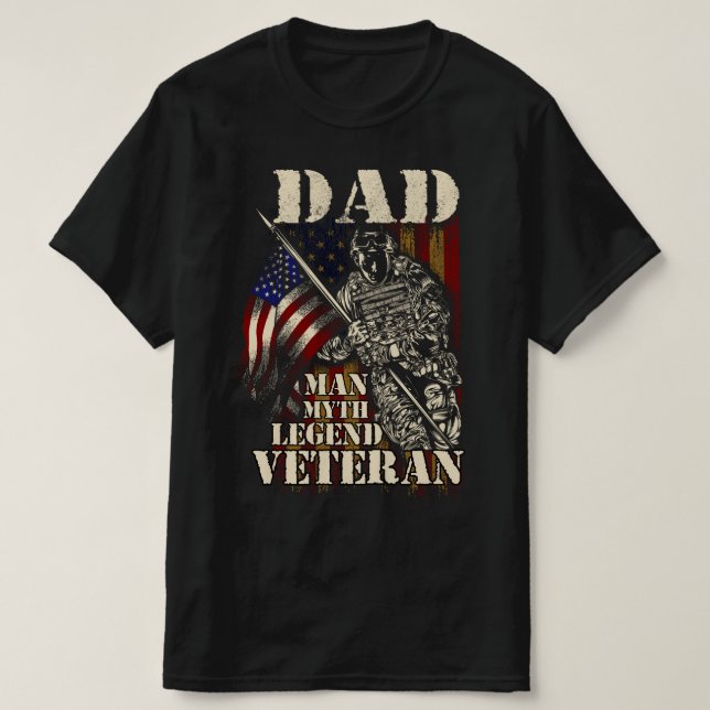 pappa man myth legend veteran t shirt (Design framsida)