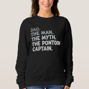 Pappa Man Myth Pontoon För manar kapten T Shirt