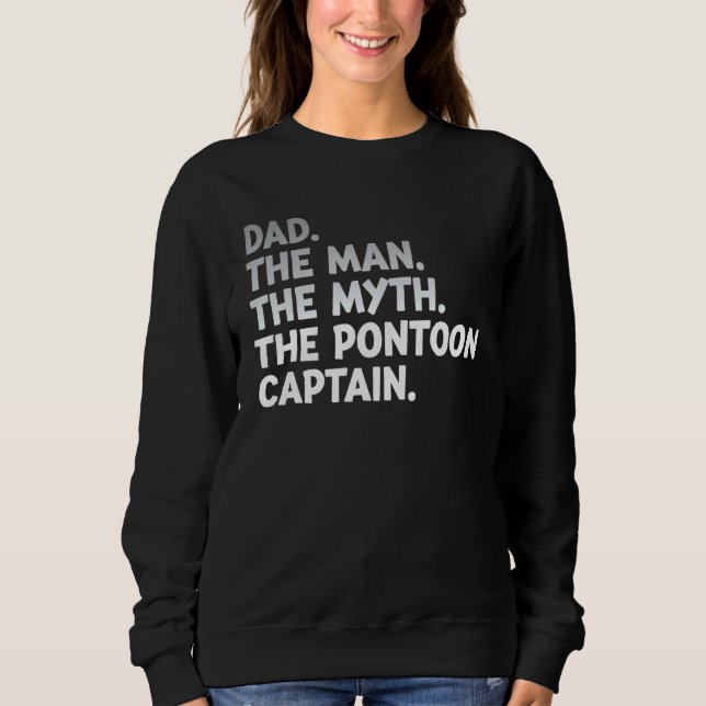 Pappa Man Myth Pontoon För manar kapten T Shirt (Framsida)