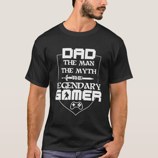 Pappa manen mythen den legendariska gameren tröja (Framsida)