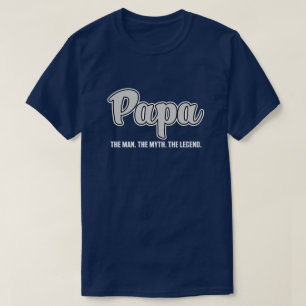 Pappa manen mythen roliga manar för legend skjort t-shirt