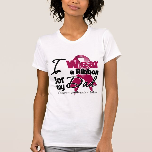Pappa - Många Myeloma Ribbon T Shirt (Framsida)
