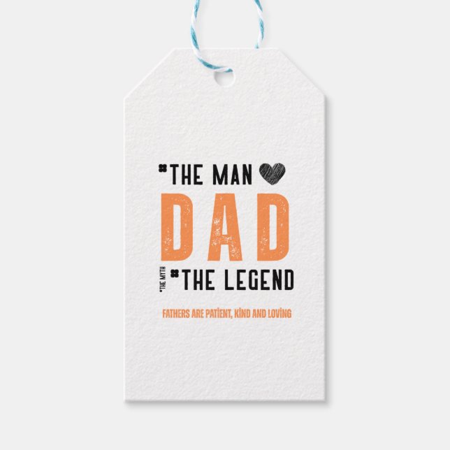 "Pappa: Mannen, legenden - Fars dag Presentetikett (Framsidan)