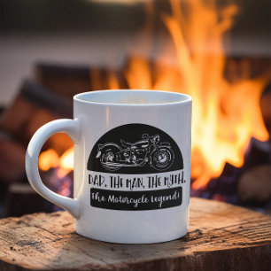 Pappa Mannen, motorcykelns motorcykelförklaring, e Kaffemugg