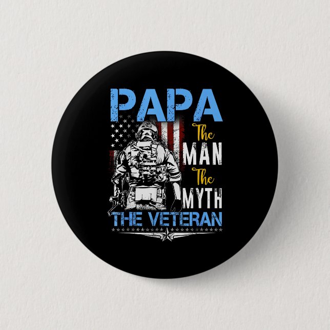 Pappa mannen myt veteran militär - fars dagPa Knapp (Framsida)
