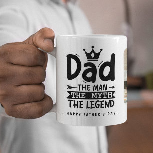 Pappa, mannen, myten, 2 x foto kaffemugg