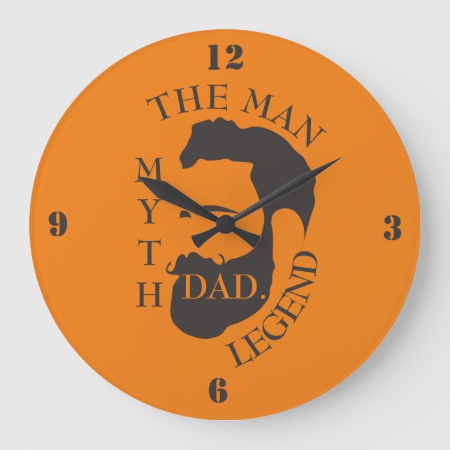 Pappa mannen, myten, den förklarande orangen stor klocka (Framsida)