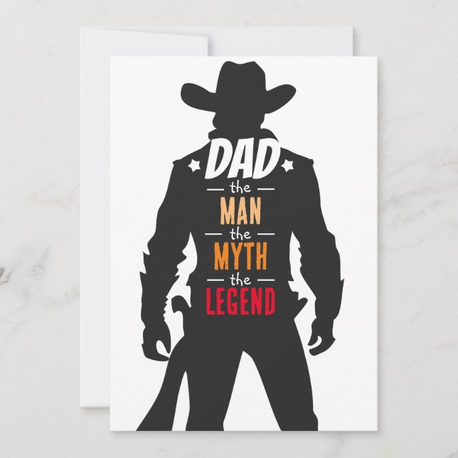 Pappa: Mannen, myten, Fars dag Julkort (Framsida)