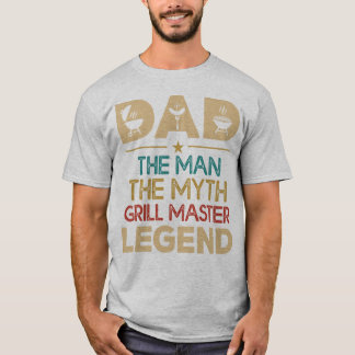 Pappa Mannen, Myten, Grillmästare, Legend T Shirt