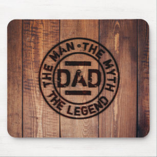 Pappa Mannen Myten Legend Rustik Trä Pyrografi Musmatta