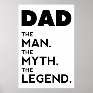 PAPPA, mannen, myten, legenden, far poster, Poster
