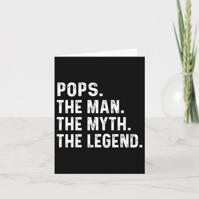 Pappa Mannen Myten Legenden Fars Dag Present  Kort (Framsida)