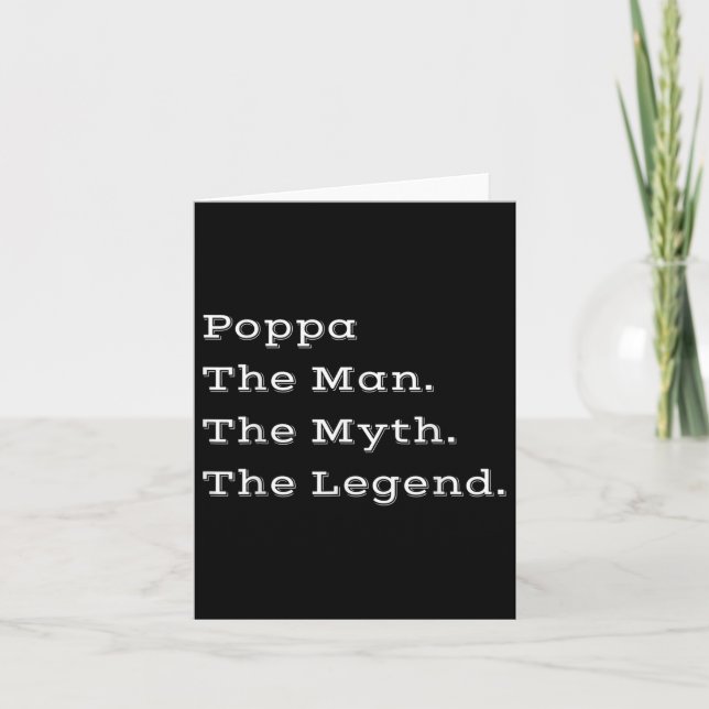 Pappa Mannen Myten Legenden Fars Dagscadeau Kort (Framsida)