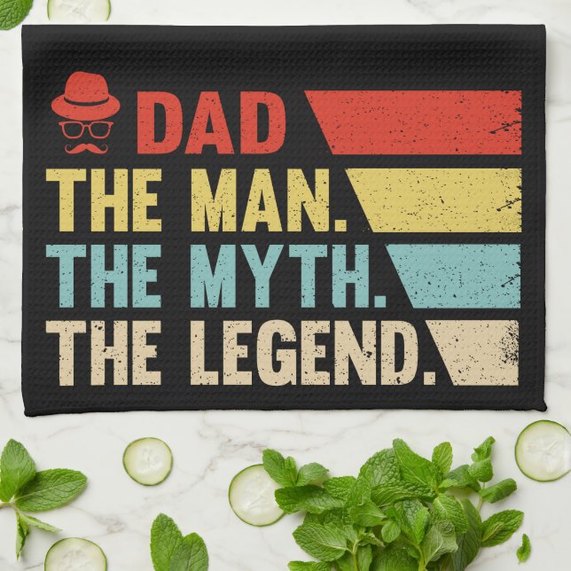 Pappa. Mannen, myten, legenden. Kökshandduk (Vikta)