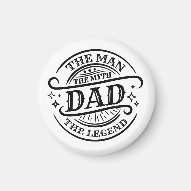 Pappa - Mannen, Myten, Legenden Magnet (Framsidan)