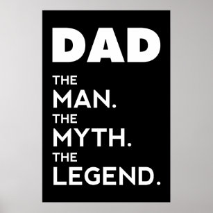 PAPPA, mannen, myten, legenden, pappa poster, Poster