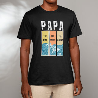 Pappa Mannen Myten Legenden Retro Pappa Far T Shirt
