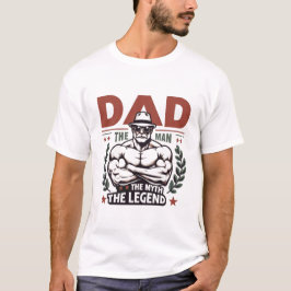 Pappa Mannen Myten Legenden Vintage Superhjälte T Shirt