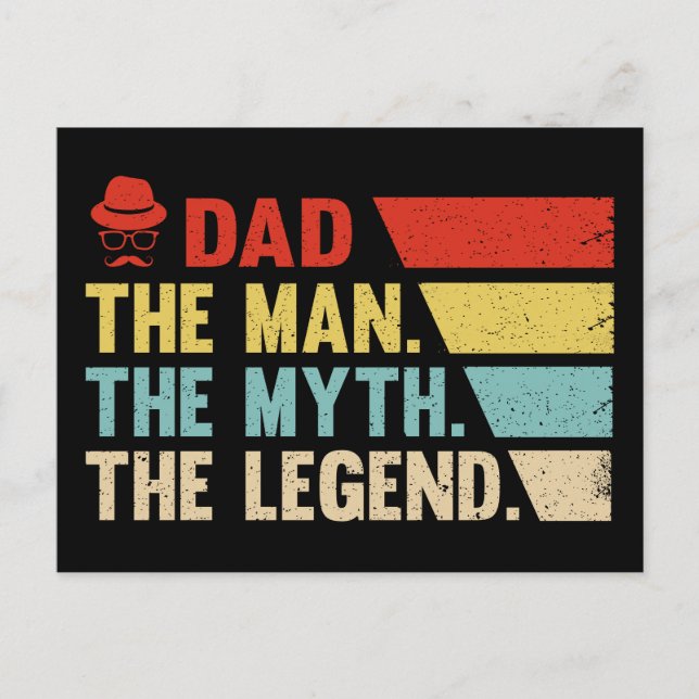 Pappa. Mannen, myten, legenden. Vykort (Framsida)
