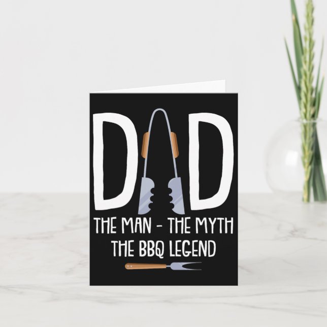 Pappa mannen myten om Bbq Legend Funny Rbecue P Kort (Framsida)