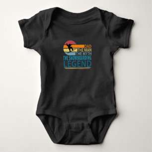 Pappa Mannen Myten Snowboardingslegenden T Shirt