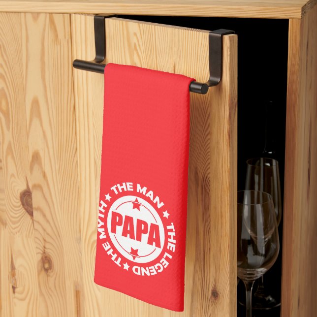 Pappa. Mannen. Myth. Förklaringen. Kökshandduk (Thirds Fold)