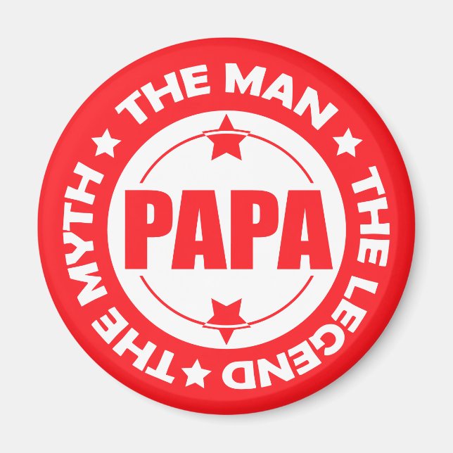 Pappa. Mannen. Myth. Förklaringen. Magnet (Framsidan)