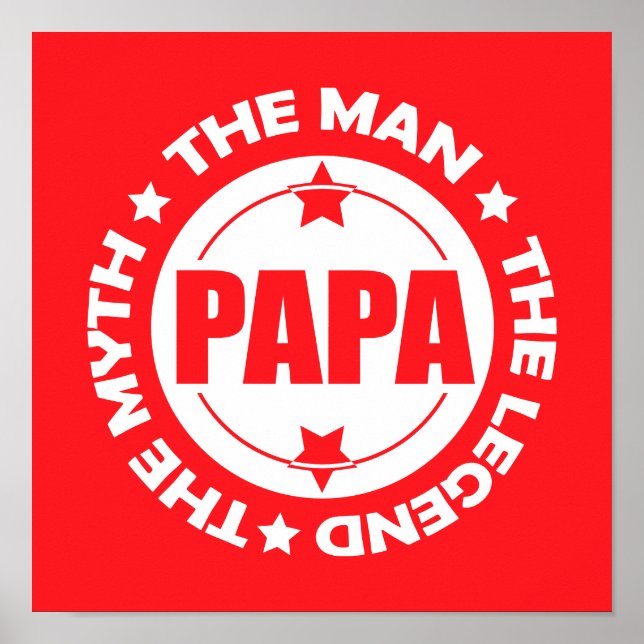 Pappa. Mannen. Myth. Förklaringen. Poster (Framsidan)