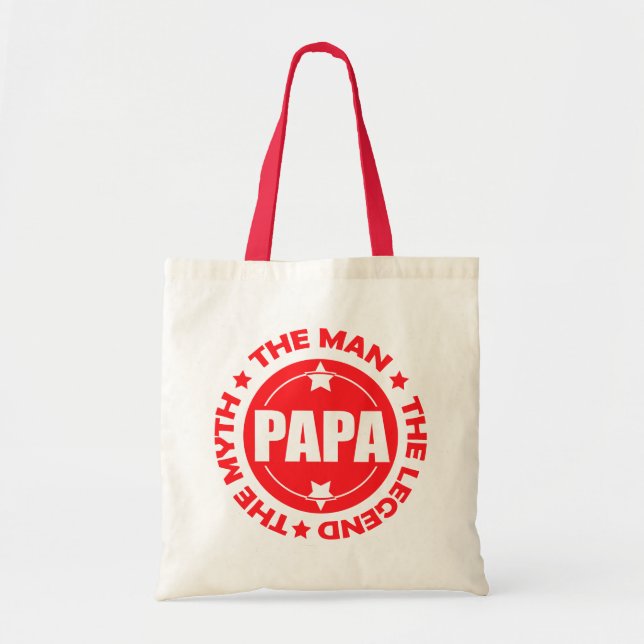 Pappa. Mannen. Myth. Förklaringen. Tygkasse (Framsidan)