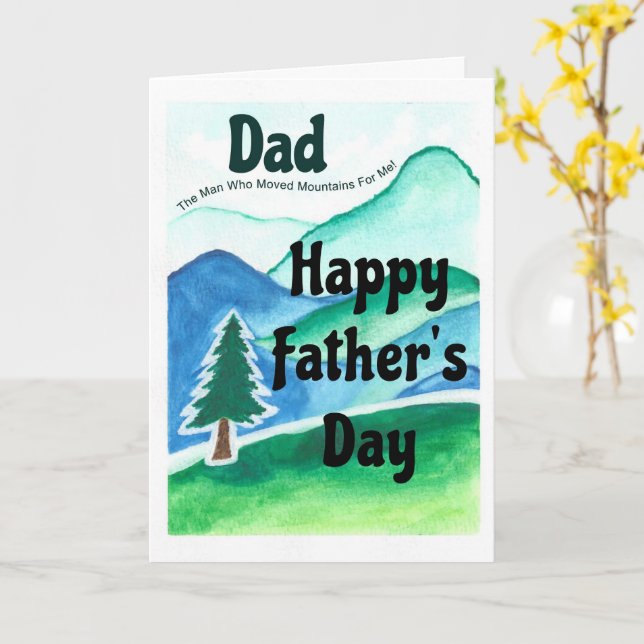 Pappa Mannen Som Flyttade Berg Åt Mig Kort (Gul blomma)