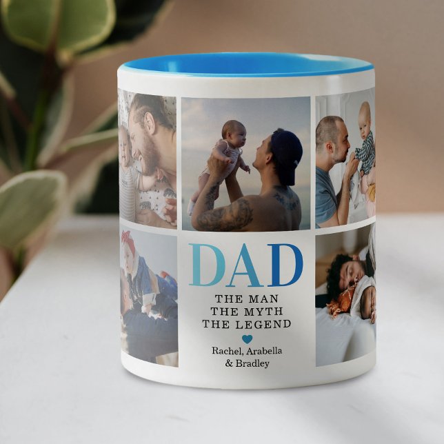 Pappa människan, myten om det förklarande foto Två-Tonad mugg (Skapare uppladdad)