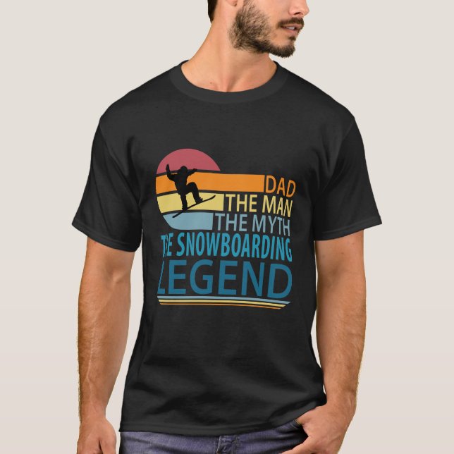 Pappa människan, myten, snöbordsförklaringen t shirt (Framsida)